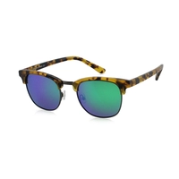 High Quality Fashionable Round Mirrored Lenses Designer Handmade Acetate Sunglasses for Men